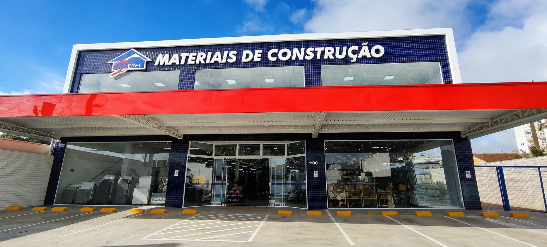 Fachada da loja Gerei Materiais de Construção